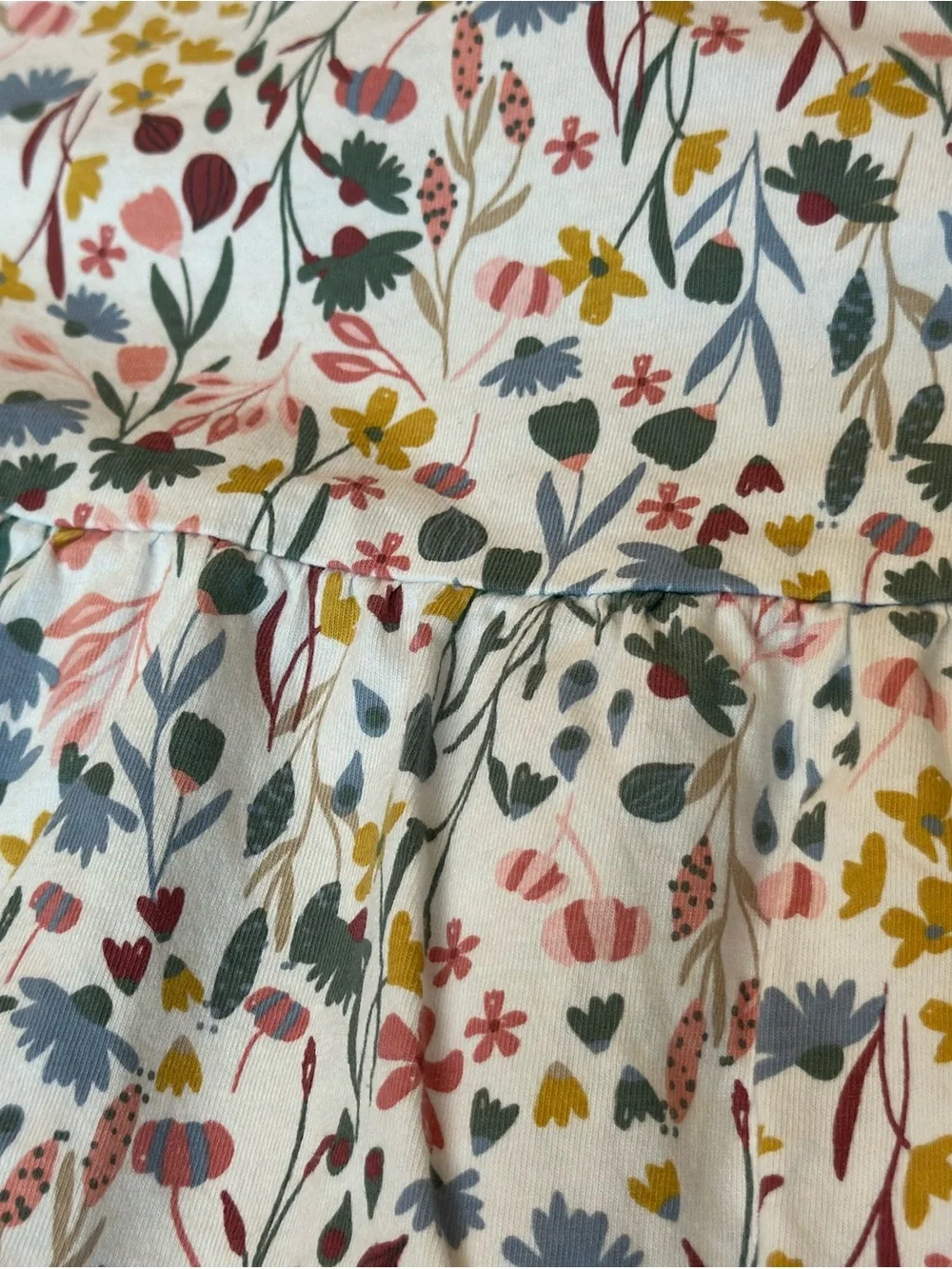 Carter's Long-Sleeve Floral Peplum Top - White with Multi Flowers